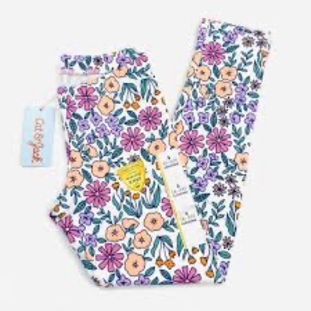 Cat & Jack Purple and Orange Floral Leggings